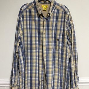 Duck Head Men’s Plaid Button Down Casual Shirt Size L